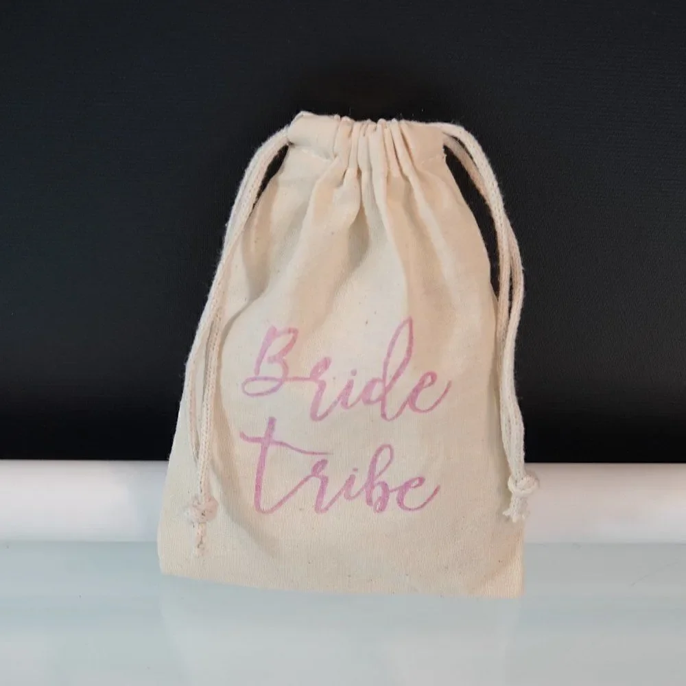 Bride Tribe Pouch Drawstring Bag